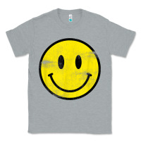 Heather Grey vintage retro happy smiley face 80's 90's aesthetic t shirt Classic Tee - linhVisuals