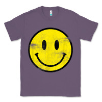 Lavender vintage retro happy smiley face 80's 90's aesthetic t shirt Classic Tee - linhVisuals