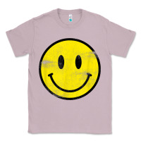Lilac vintage retro happy smiley face 80's 90's aesthetic t shirt Classic Tee - linhVisuals