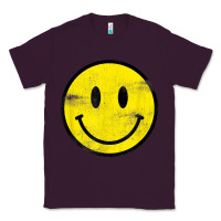 Plum vintage retro happy smiley face 80's 90's aesthetic t shirt Classic Tee - linhVisuals