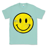 Seafoam vintage retro happy smiley face 80's 90's aesthetic t shirt Classic Tee - linhVisuals