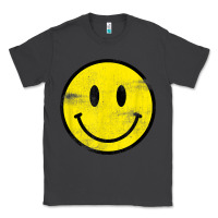 Smoke vintage retro happy smiley face 80's 90's aesthetic t shirt Classic Tee - linhVisuals