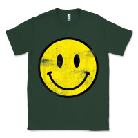 Sports Green vintage retro happy smiley face 80's 90's aesthetic t shirt Classic Tee - linhVisuals