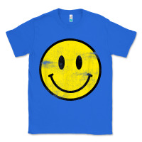 True Royal vintage retro happy smiley face 80's 90's aesthetic t shirt Classic Tee - linhVisuals