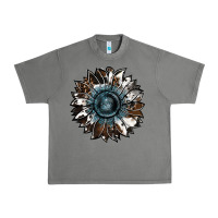 Tornado cowhide leopard and  leather sunflower Urban Heavy Tee - RanaPortraitStore