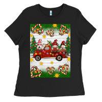 Black christmas gnomes truck Ladies Tee - Artiststas