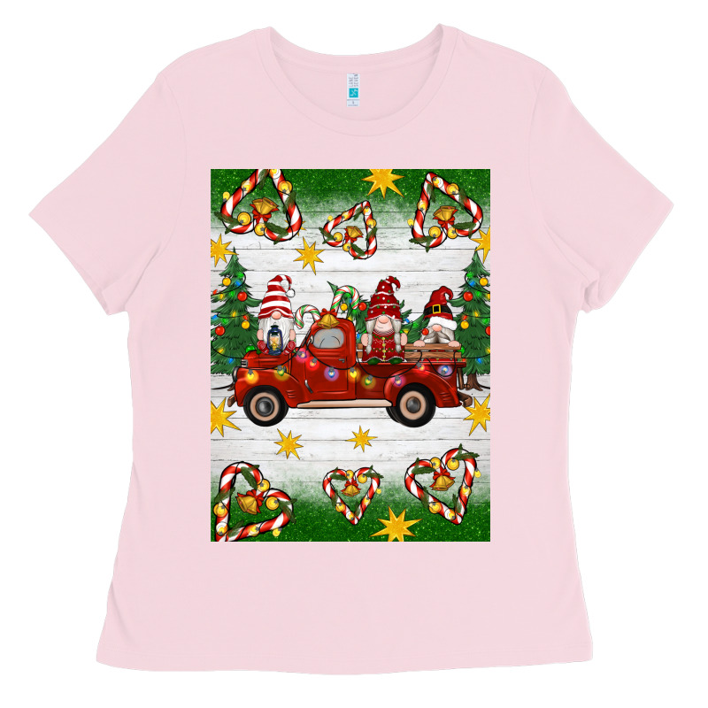 Christmas Gnomes Truck Ladies Tee by Artiststas | Teevron
