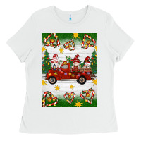 White christmas gnomes truck Ladies Tee - Artiststas