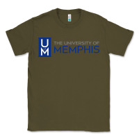 Army Green The university of memphis Classic Tee - linhVisuals
