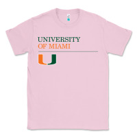 Bubblegum Pink The university of miami Classic Tee - linhVisuals