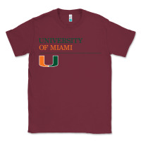Burgundy The university of miami Classic Tee - linhVisuals