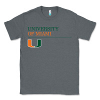 Charcoal Heather The university of miami Classic Tee - linhVisuals