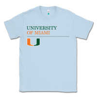 Dusty Blue The university of miami Classic Tee - linhVisuals