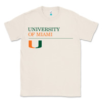 Natural The university of miami Classic Tee - linhVisuals