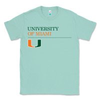 Seafoam The university of miami Classic Tee - linhVisuals