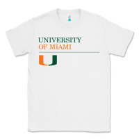 White The university of miami Classic Tee - linhVisuals