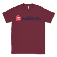 Burgundy The university of mississippi Classic Tee - linhVisuals