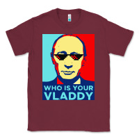 Burgundy who is your vladdy Classic Tee - linhVisuals