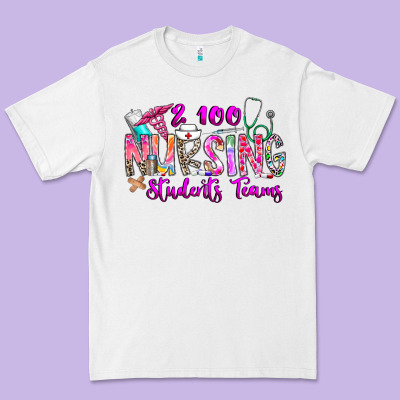 100 Nursing Students Teams Premium Tee Designed By Cowhidedigitalart