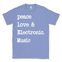 Colony Blue peace love & electronic music  edm techno t shirt Classic Tee - linhVisuals