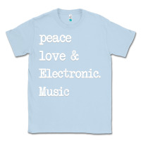 Dusty Blue peace love & electronic music  edm techno t shirt Classic Tee - linhVisuals