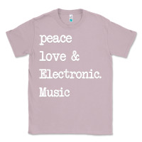 Lilac peace love & electronic music  edm techno t shirt Classic Tee - linhVisuals