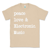 Mushroom peace love & electronic music  edm techno t shirt Classic Tee - linhVisuals