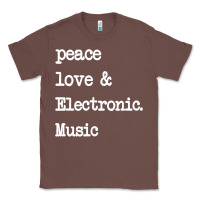 Chestnut peace love & electronic music  edm techno t shirt Classic Tee - linhVisuals