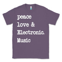Lavender peace love & electronic music  edm techno t shirt Classic Tee - linhVisuals
