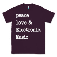 Plum peace love & electronic music  edm techno t shirt Classic Tee - linhVisuals