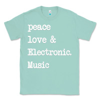Seafoam peace love & electronic music  edm techno t shirt Classic Tee - linhVisuals