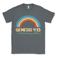 Charcoal Heather genesis 913 god's promise faithfully rainbow bible verse t shirt Classic Tee - linhVisuals