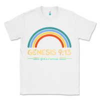 White genesis 913 god's promise faithfully rainbow bible verse t shirt Classic Tee - linhVisuals