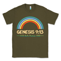 Army Green genesis 913 god's promise faithfully rainbow bible verse t shirt Classic Tee - linhVisuals