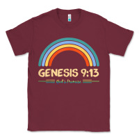 Burgundy genesis 913 god's promise faithfully rainbow bible verse t shirt Classic Tee - linhVisuals
