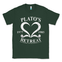 Sports Green plato retreat club vintage retro nyc t shirt Classic Tee - linhVisuals