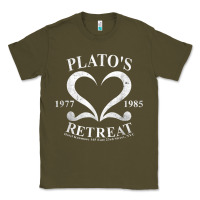 Army Green plato retreat club vintage retro nyc t shirt Classic Tee - linhVisuals