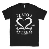 Black plato retreat club vintage retro nyc t shirt Classic Tee - linhVisuals