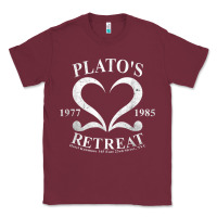 Burgundy plato retreat club vintage retro nyc t shirt Classic Tee - linhVisuals