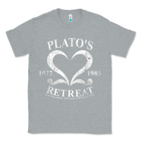 Heather Grey plato retreat club vintage retro nyc t shirt Classic Tee - linhVisuals