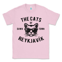 Bubblegum Pink cats of downtown reykjavik t shirt Classic Tee - linhVisuals