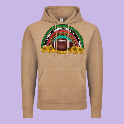 Merry Christmas Sunflower Rainbow Vintage Hoodie Designed By Barkaloodesign