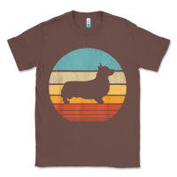 Chestnut corgi retro vintage 60s 70s sunset dog lovers men women t shirt Classic Tee - linhVisuals