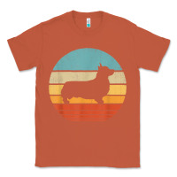 Copper corgi retro vintage 60s 70s sunset dog lovers men women t shirt Classic Tee - linhVisuals