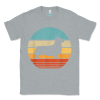 Heather Grey corgi retro vintage 60s 70s sunset dog lovers men women t shirt Classic Tee - linhVisuals