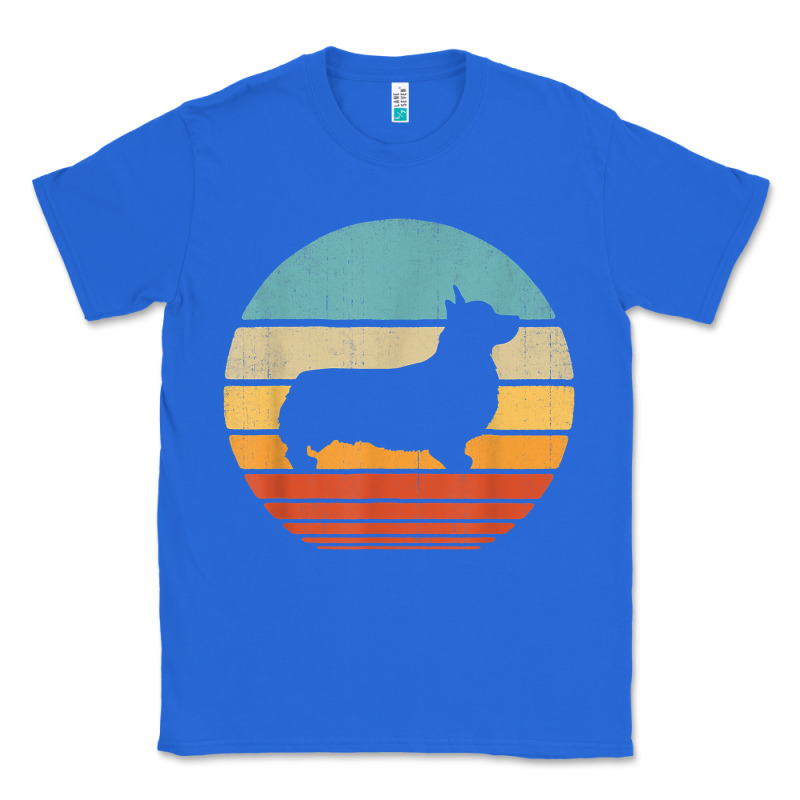 Corgi Retro Vintage 60s 70s Sunset Dog Lovers Men Women T Shirt Classic Tee by linhVisuals | Teevron