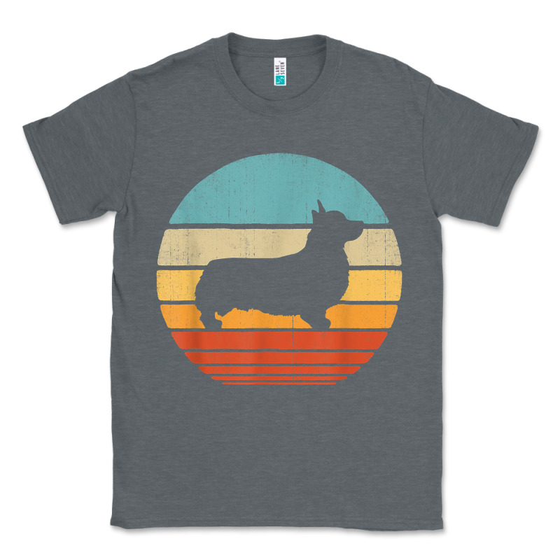 Corgi Retro Vintage 60s 70s Sunset Dog Lovers Men Women T Shirt Classic Tee by linhVisuals | Teevron