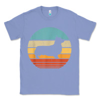 Colony Blue corgi retro vintage 60s 70s sunset dog lovers men women t shirt Classic Tee - linhVisuals