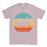 Lilac corgi retro vintage 60s 70s sunset dog lovers men women t shirt Classic Tee - linhVisuals