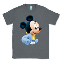 Charcoal Heather baby micke  mouse Classic Tee - linhVisuals